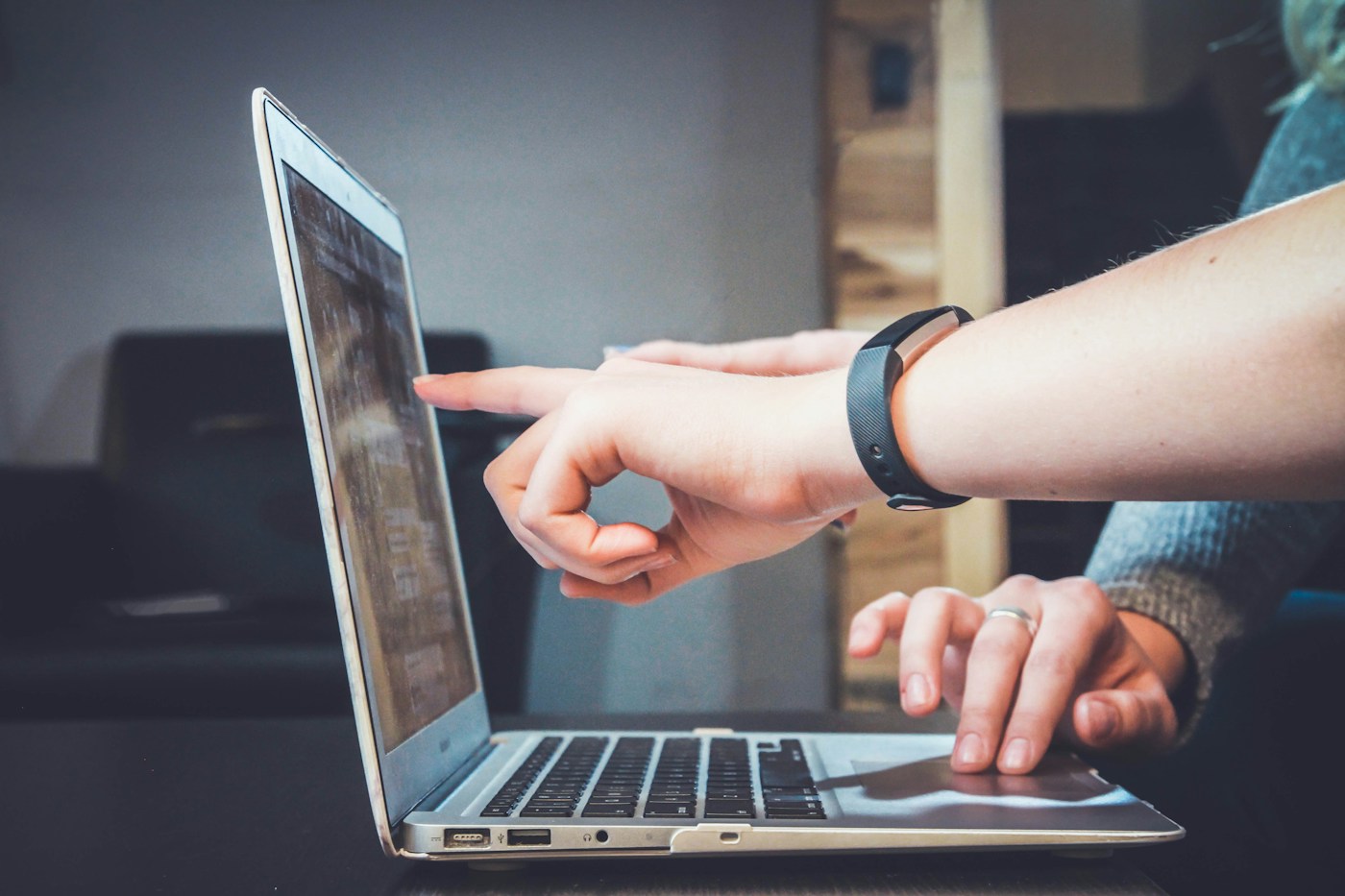 People engaging with digital content and collaborating through online channels